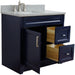 Bellaterra Home Terni 37" 1-Door 2-Drawer Blue Freestanding Vanity Set - Luxe Vanity & Tub