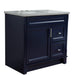 Bellaterra Home Terni 37" 1-Door 2-Drawer Blue Freestanding Vanity Set - Luxe Vanity & Tub