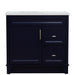 Bellaterra Home Terni 37" 1-Door 2-Drawer Blue Freestanding Vanity Set - Luxe Vanity & Tub