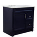 Bellaterra Home Terni 37" 1-Door 2-Drawer Blue Freestanding Vanity Set - Luxe Vanity & Tub