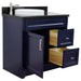 Bellaterra Home Terni 37" 1-Door 2-Drawer Blue Freestanding Vanity Set - Luxe Vanity & Tub