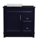 Bellaterra Home Terni 37" 1-Door 2-Drawer Blue Freestanding Vanity Set - Luxe Vanity & Tub