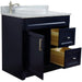 Bellaterra Home Terni 37" 1-Door 2-Drawer Blue Freestanding Vanity Set - Luxe Vanity & Tub