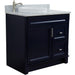 Bellaterra Home Terni 37" 1-Door 2-Drawer Blue Freestanding Vanity Set - Luxe Vanity & Tub