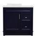 Bellaterra Home Terni 37" 1-Door 2-Drawer Blue Freestanding Vanity Set - Luxe Vanity & Tub