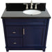 Bellaterra Home Terni 37" 1-Door 2-Drawer Blue Freestanding Vanity Set - Luxe Vanity & Tub