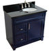 Bellaterra Home Terni 37" 1-Door 2-Drawer Blue Freestanding Vanity Set - Luxe Vanity & Tub