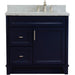 Bellaterra Home Terni 37" 1-Door 2-Drawer Blue Freestanding Vanity Set - Luxe Vanity & Tub