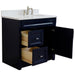 Bellaterra Home Terni 37" 1-Door 2-Drawer Blue Freestanding Vanity Set - Luxe Vanity & Tub