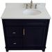 Bellaterra Home Terni 37" 1-Door 2-Drawer Blue Freestanding Vanity Set - Luxe Vanity & Tub