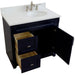 Bellaterra Home Terni 37" 1-Door 2-Drawer Blue Freestanding Vanity Set - Luxe Vanity & Tub