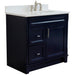 Bellaterra Home Terni 37" 1-Door 2-Drawer Blue Freestanding Vanity Set - Luxe Vanity & Tub