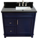 Bellaterra Home Terni 37" 1-Door 2-Drawer Blue Freestanding Vanity Set - Luxe Vanity & Tub