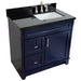 Bellaterra Home Terni 37" 1-Door 2-Drawer Blue Freestanding Vanity Set - Luxe Vanity & Tub