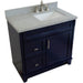 Bellaterra Home Terni 37" 1-Door 2-Drawer Blue Freestanding Vanity Set - Luxe Vanity & Tub