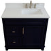 Bellaterra Home Terni 37" 1-Door 2-Drawer Blue Freestanding Vanity Set - Luxe Vanity & Tub