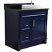 Bellaterra Home Terni 37" 1-Door 2-Drawer Blue Freestanding Vanity Set - Luxe Vanity & Tub