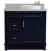 Bellaterra Home Terni 37" 1-Door 2-Drawer Blue Freestanding Vanity Set - Luxe Vanity & Tub