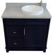 Bellaterra Home Terni 37" 1-Door 2-Drawer Blue Freestanding Vanity Set - Luxe Vanity & Tub