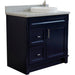 Bellaterra Home Terni 37" 1-Door 2-Drawer Blue Freestanding Vanity Set - Luxe Vanity & Tub