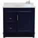 Bellaterra Home Terni 37" 1-Door 2-Drawer Blue Freestanding Vanity Set - Luxe Vanity & Tub