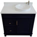 Bellaterra Home Terni 37" 1-Door 2-Drawer Blue Freestanding Vanity Set - Luxe Vanity & Tub