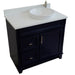 Bellaterra Home Terni 37" 1-Door 2-Drawer Blue Freestanding Vanity Set - Luxe Vanity & Tub