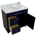 Bellaterra Home Terni 37" 1-Door 2-Drawer Blue Freestanding Vanity Set - Luxe Vanity & Tub