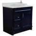 Bellaterra Home Terni 37" 1-Door 2-Drawer Blue Freestanding Vanity Set - Luxe Vanity & Tub