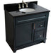 Bellaterra Home Terni 37" 1-Door 2-Drawer Dark Gray Freestanding Vanity Set - Luxe Vanity & Tub