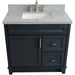 Bellaterra Home Terni 37" 1-Door 2-Drawer Dark Gray Freestanding Vanity Set - Luxe Vanity & Tub