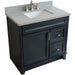 Bellaterra Home Terni 37" 1-Door 2-Drawer Dark Gray Freestanding Vanity Set - Luxe Vanity & Tub