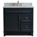 Bellaterra Home Terni 37" 1-Door 2-Drawer Dark Gray Freestanding Vanity Set - Luxe Vanity & Tub