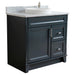 Bellaterra Home Terni 37" 1-Door 2-Drawer Dark Gray Freestanding Vanity Set - Luxe Vanity & Tub