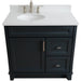 Bellaterra Home Terni 37" 1-Door 2-Drawer Dark Gray Freestanding Vanity Set - Luxe Vanity & Tub