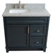 Bellaterra Home Terni 37" 1-Door 2-Drawer Dark Gray Freestanding Vanity Set - Luxe Vanity & Tub