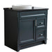 Bellaterra Home Terni 37" 1-Door 2-Drawer Dark Gray Freestanding Vanity Set - Luxe Vanity & Tub