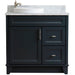 Bellaterra Home Terni 37" 1-Door 2-Drawer Dark Gray Freestanding Vanity Set - Luxe Vanity & Tub