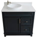 Bellaterra Home Terni 37" 1-Door 2-Drawer Dark Gray Freestanding Vanity Set - Luxe Vanity & Tub