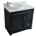 Bellaterra Home Terni 37" 1-Door 2-Drawer Dark Gray Freestanding Vanity Set - Luxe Vanity & Tub