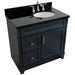 Bellaterra Home Terni 37" 1-Door 2-Drawer Dark Gray Freestanding Vanity Set - Luxe Vanity & Tub