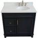 Bellaterra Home Terni 37" 1-Door 2-Drawer Dark Gray Freestanding Vanity Set - Luxe Vanity & Tub