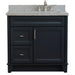 Bellaterra Home Terni 37" 1-Door 2-Drawer Dark Gray Freestanding Vanity Set - Luxe Vanity & Tub