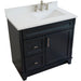 Bellaterra Home Terni 37" 1-Door 2-Drawer Dark Gray Freestanding Vanity Set - Luxe Vanity & Tub