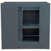 Bellaterra Home Terni 37" 1-Door 2-Drawer Dark Gray Freestanding Vanity Set - Luxe Vanity & Tub