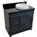 Bellaterra Home Terni 37" 1-Door 2-Drawer Dark Gray Freestanding Vanity Set - Luxe Vanity & Tub