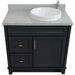 Bellaterra Home Terni 37" 1-Door 2-Drawer Dark Gray Freestanding Vanity Set - Luxe Vanity & Tub