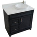 Bellaterra Home Terni 37" 1-Door 2-Drawer Dark Gray Freestanding Vanity Set - Luxe Vanity & Tub