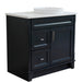 Bellaterra Home Terni 37" 1-Door 2-Drawer Dark Gray Freestanding Vanity Set - Luxe Vanity & Tub