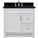 Bellaterra Home Terni 37" 1-Door 2-Drawer White Freestanding Vanity Set - Luxe Vanity & Tub